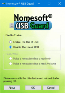 Protector USB Nomesoft