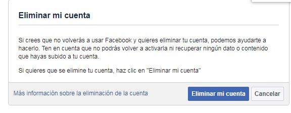 Eliminar Facebook