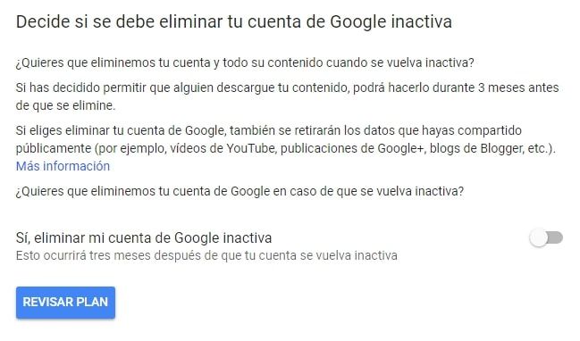 Eliminar cuenta Google 6